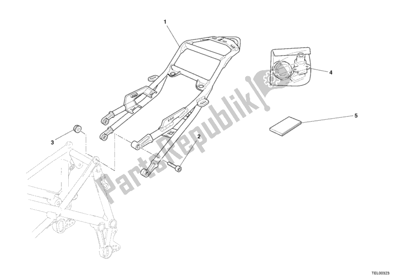 Tutte le parti per il Monoposto Telaio Posteriore del Ducati Superbike 999 S 2006